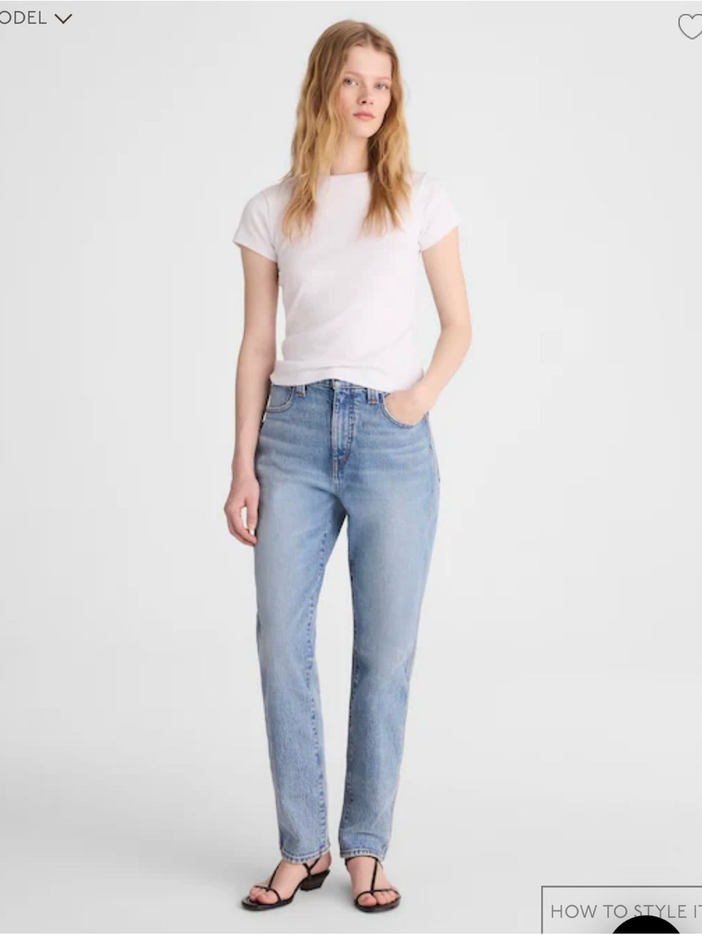 Madewell The Perfect Vintage Jean Light Blue High-Rise Straight Leg Mom Jeans